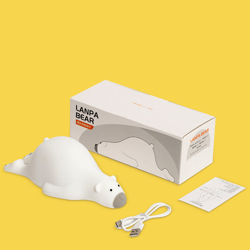 Lampe de Table en Silicone ours mignon, 3 niveaux d'ambiance, lampe de Table pour enfants, décoration de chevet de chambre d'enfant