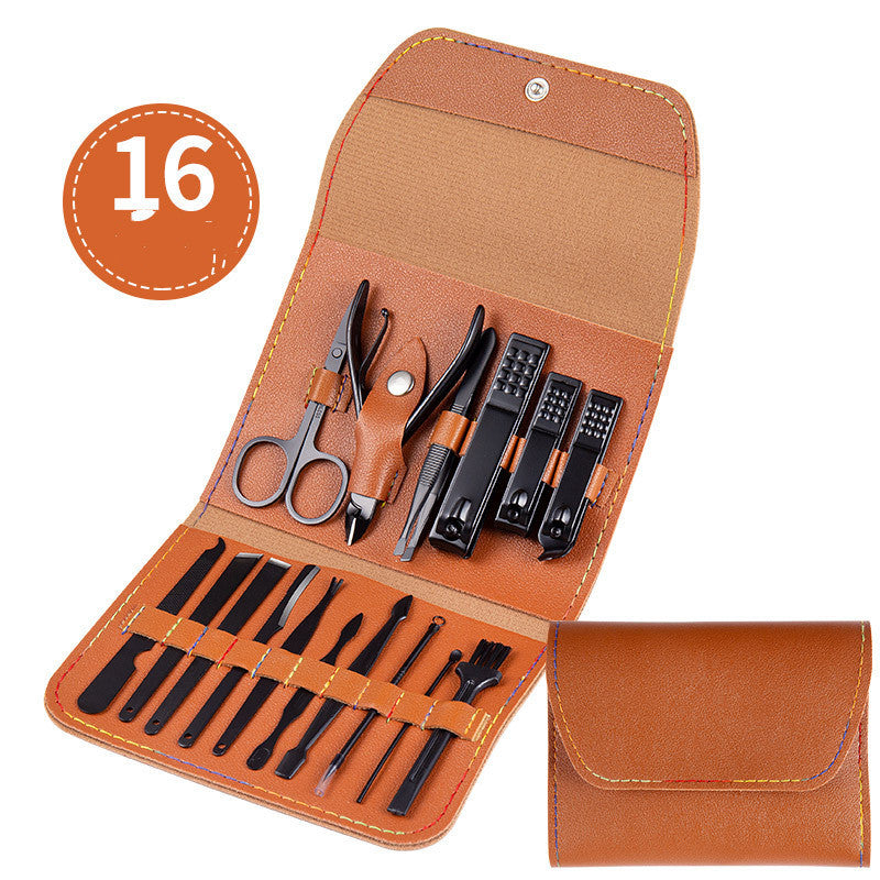 Professional Stainless Steel Grooming Set - 7-20 Pieces Heat Treatment | Multiple Colors Leather Case