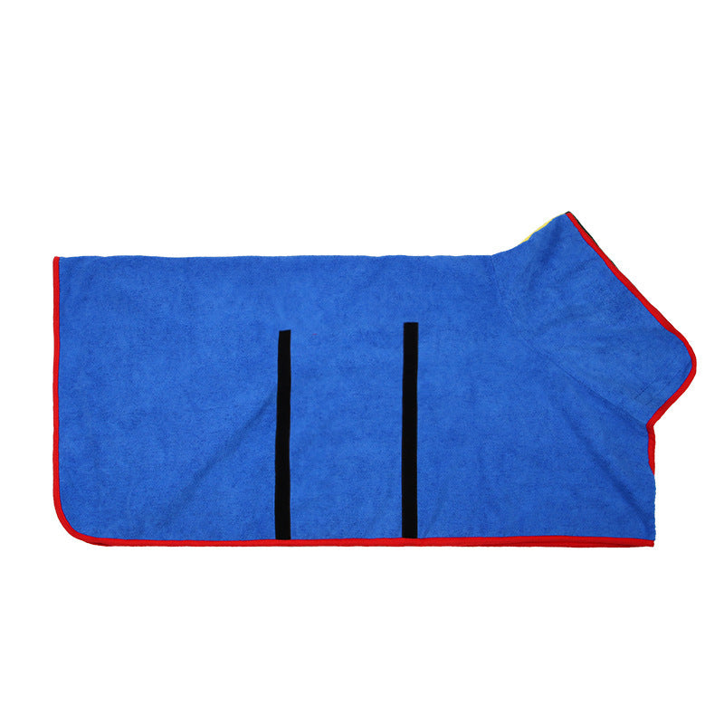 Absorbent Pet Bathrobe - Microfiber Dog Drying Coat with Adjustable Straps