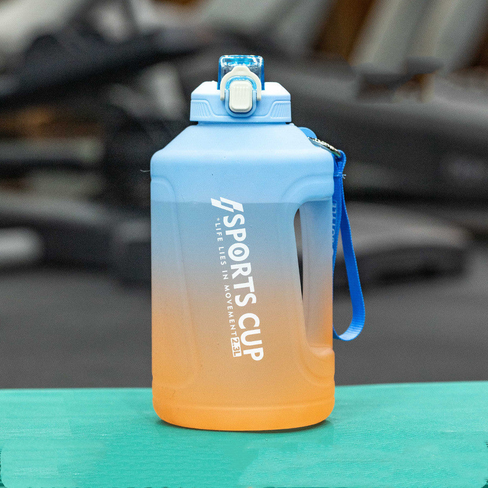 Extra stor kapacitet kopp med sugrör Fitness sportvattenflaska Fitness stora flaskor