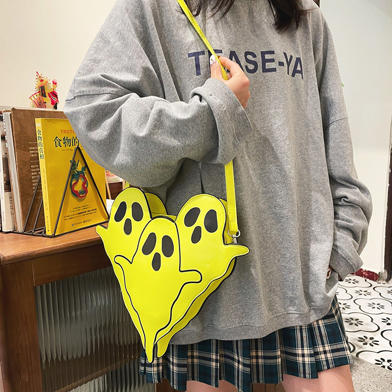 3D Ghost Phone Purse - Cute Halloween Crossbody Bag with Cartoon Character Design