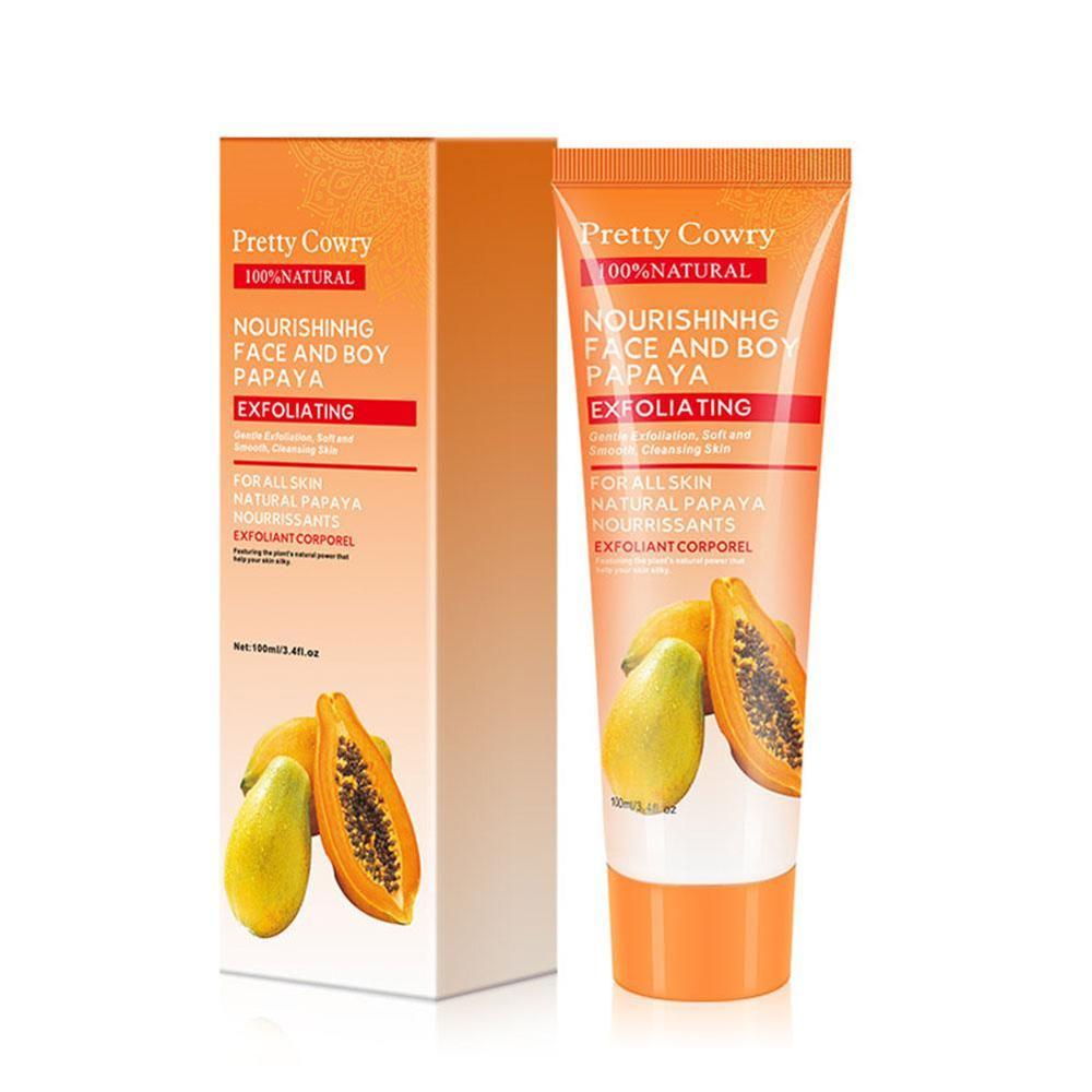 Gel-crème exfoliant pour le visage, concombre, noix de coco, papaye, 100 ml, nettoyant pour le corps