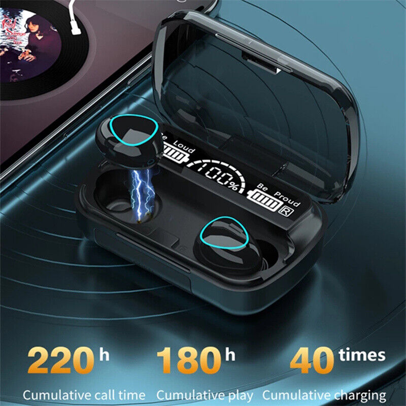 TWS Trådlösa hörlurar Bluetooth 5.0 Vattentät Headset Hörlurar Bluetooth Hörlurar Sport Vattentätt Headset