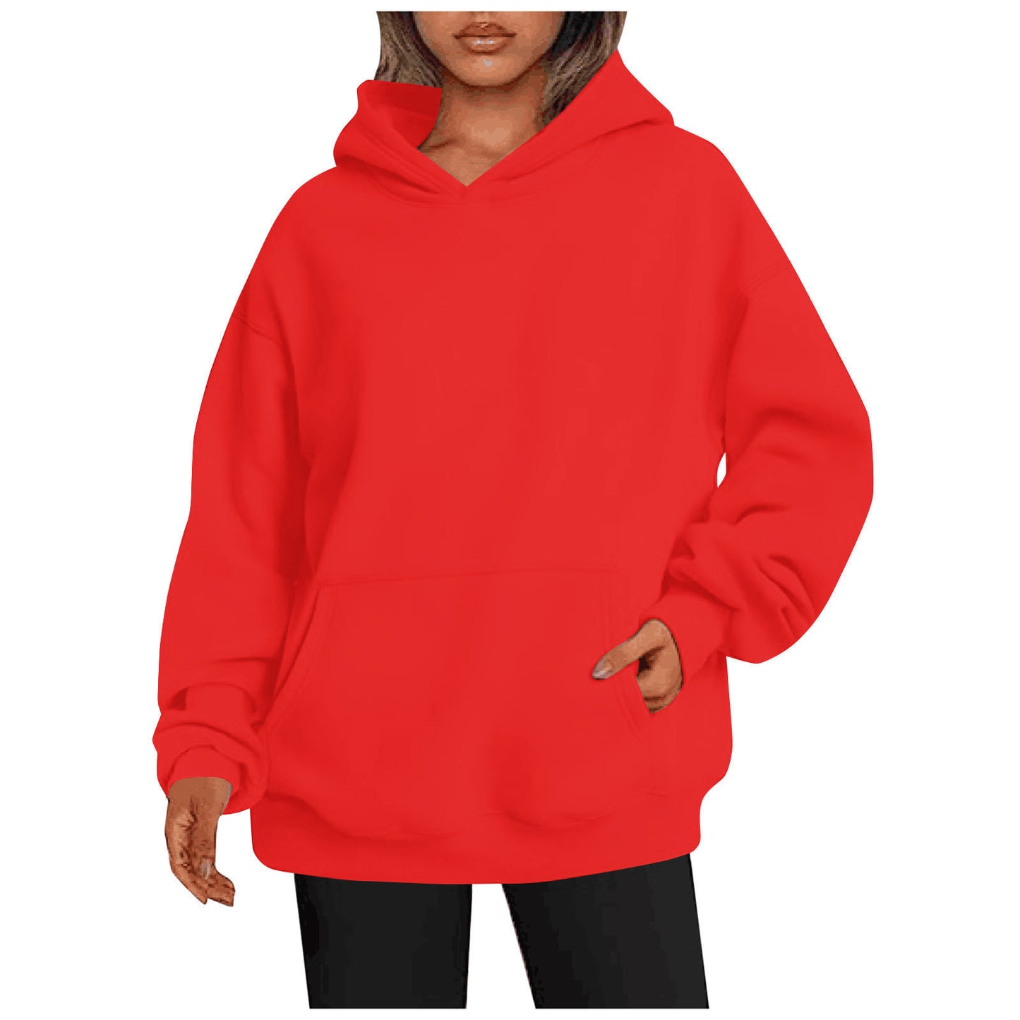 Women's Hoodies With Pockets - Fashion Solid Sweatshirt - Oversized Hooded Sweater - Womens Clothing
