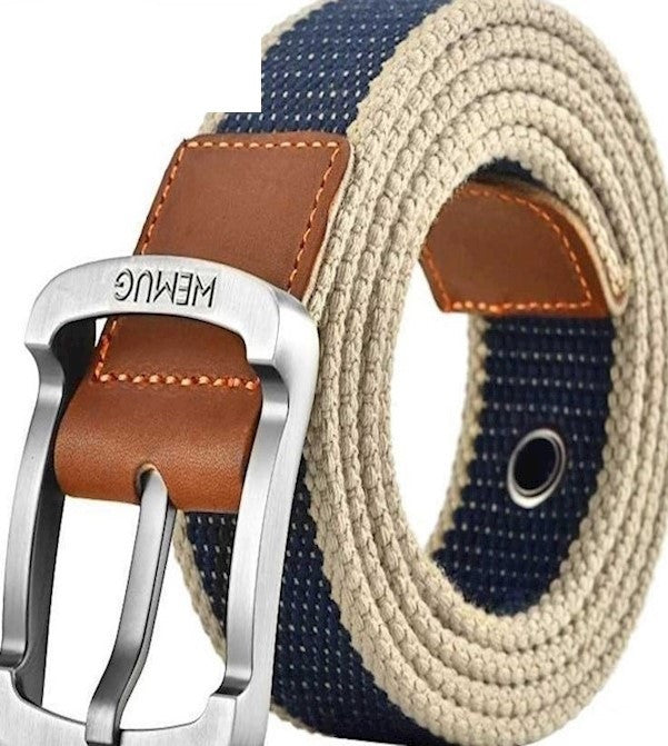 Men's Canvas Work Belt Labor Insurance Pin Buckle - Industrial Strength