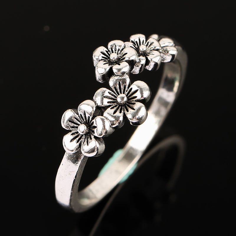 Bague rétro en Zircon rouge pour femmes, mode