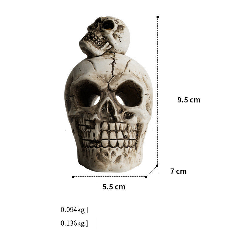Resin Hantverk Halloween Dekorationer Hem Skalle Aromaterapi Heminredning
