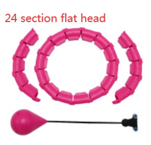 Professional Adjustable Smart Hula Hoop - ABS No-Fall Technology (18/21/24 Knots, Pink/Purple)