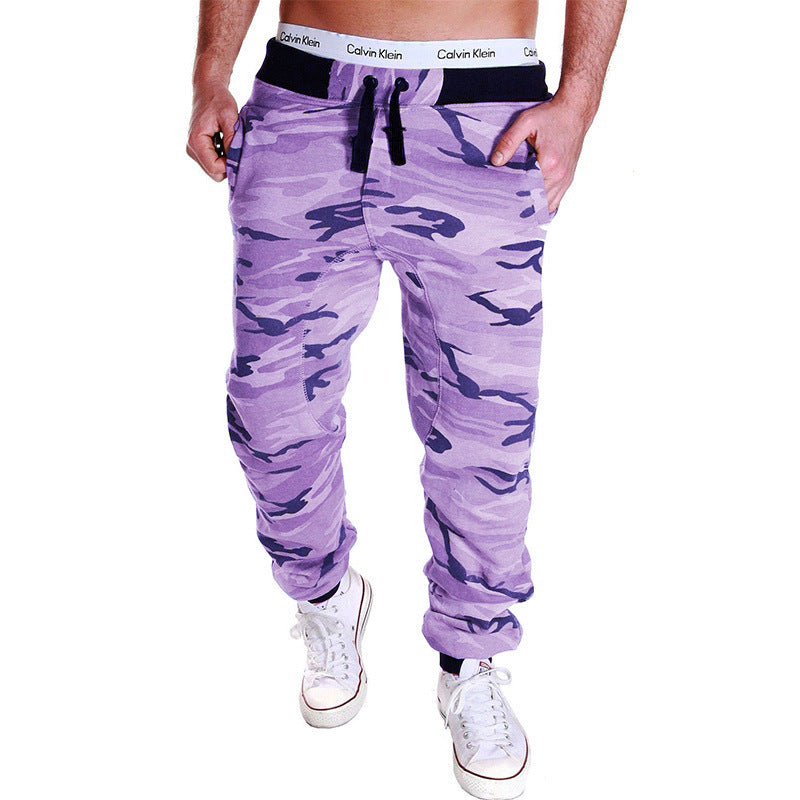 Kamouflagebyxor Herr Hip Hop Casual Byxor Lösa byxor Mode Urban Mid Waist Byxor