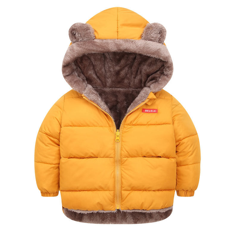Veste d’hiver rembourrée en coton pour garçon, veste rembourrée en coton pour enfants, vêtements double face