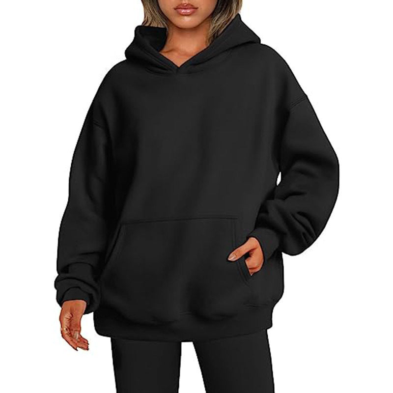 Women's Hoodies With Pockets - Fashion Solid Sweatshirt - Oversized Hooded Sweater - Womens Clothing