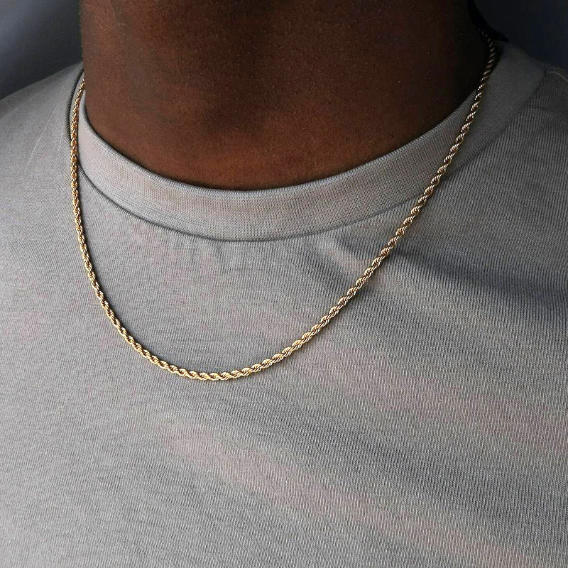 Mindre stål Figaro kubansk kedja halsband för män kvinnor smycken