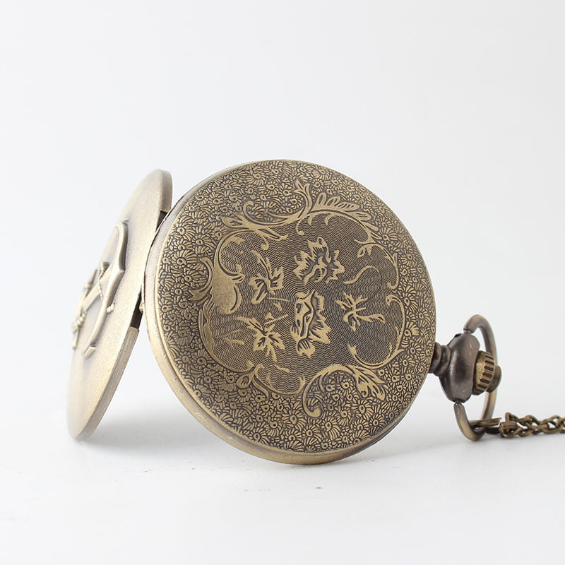 Retro Boat Anchor Embossed Lanyard Pocket Watch - Nautical Nostalgic Elegant Timeless Maritime Heritage