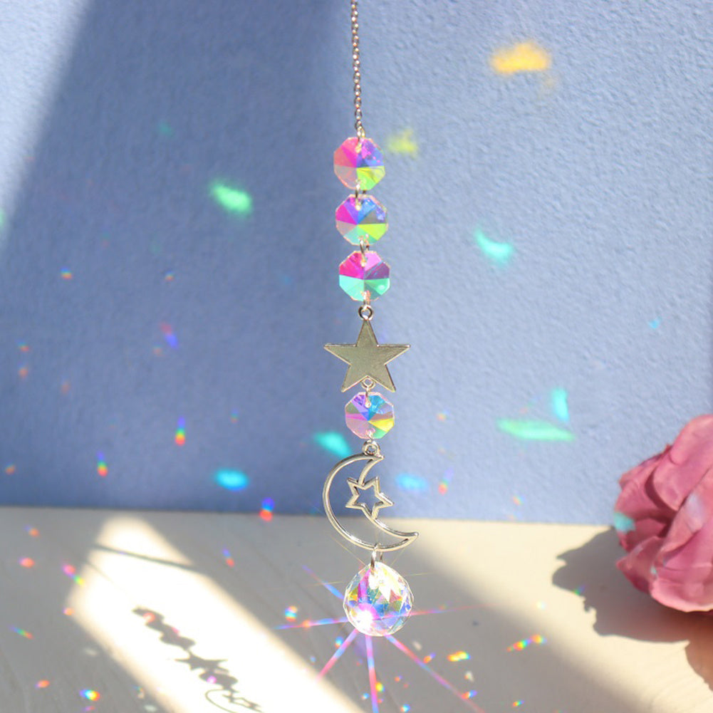 Summer Home Vacation - Suncatcher Crystal Sun and Moon Crystals Prism Rainbow