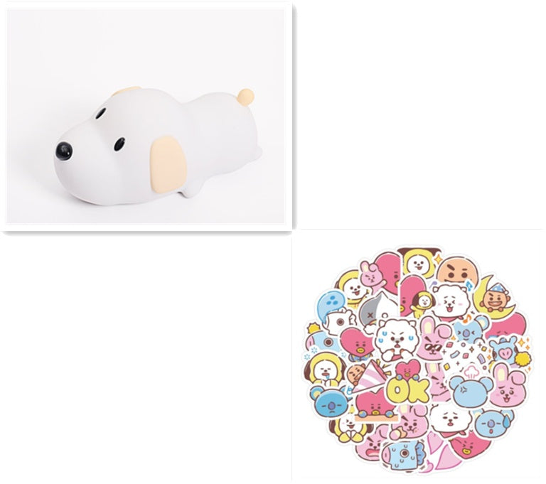 Nordique mignon belle bande dessinée terne canard Led veilleuse Silicone USB charge veilleuse vacances cadeaux enfants chambre chevet chambre