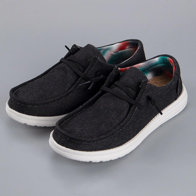 Män Loafers Mode Canvas Skor