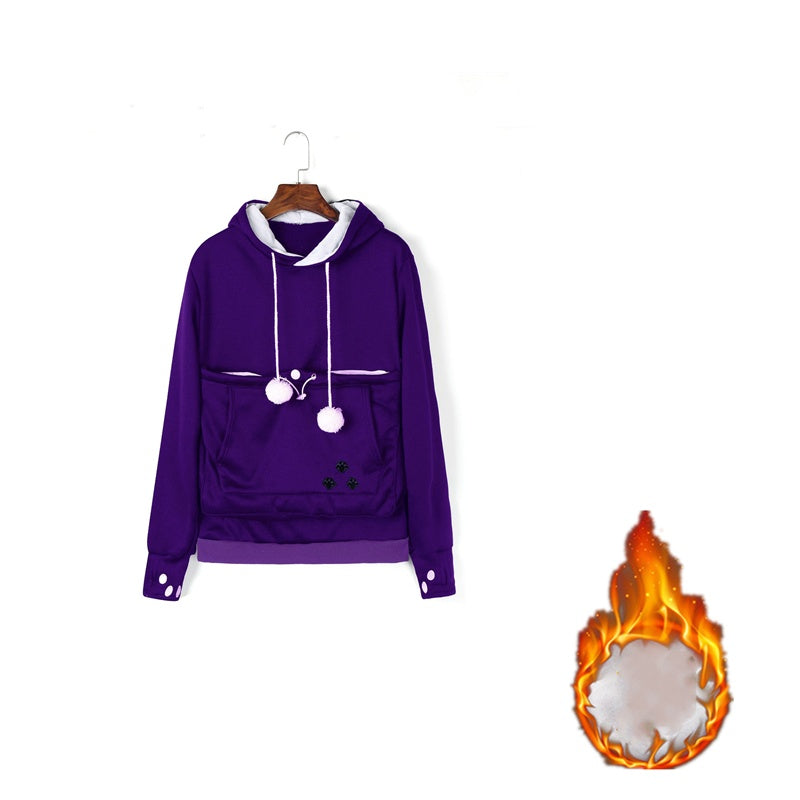 Adorable Hoodies with Pet Pocket for Women - Winter Collection