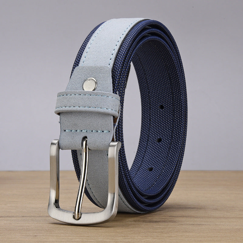 Men's Korean Creative Style Suede Belt - Cultural Inspiration