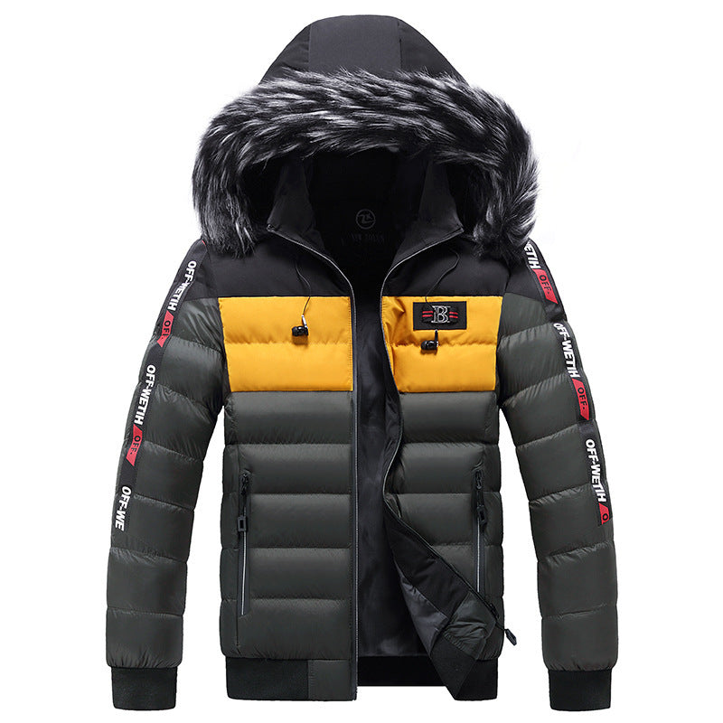 Veste à capuche pour jeunes hommes, épais, hiver