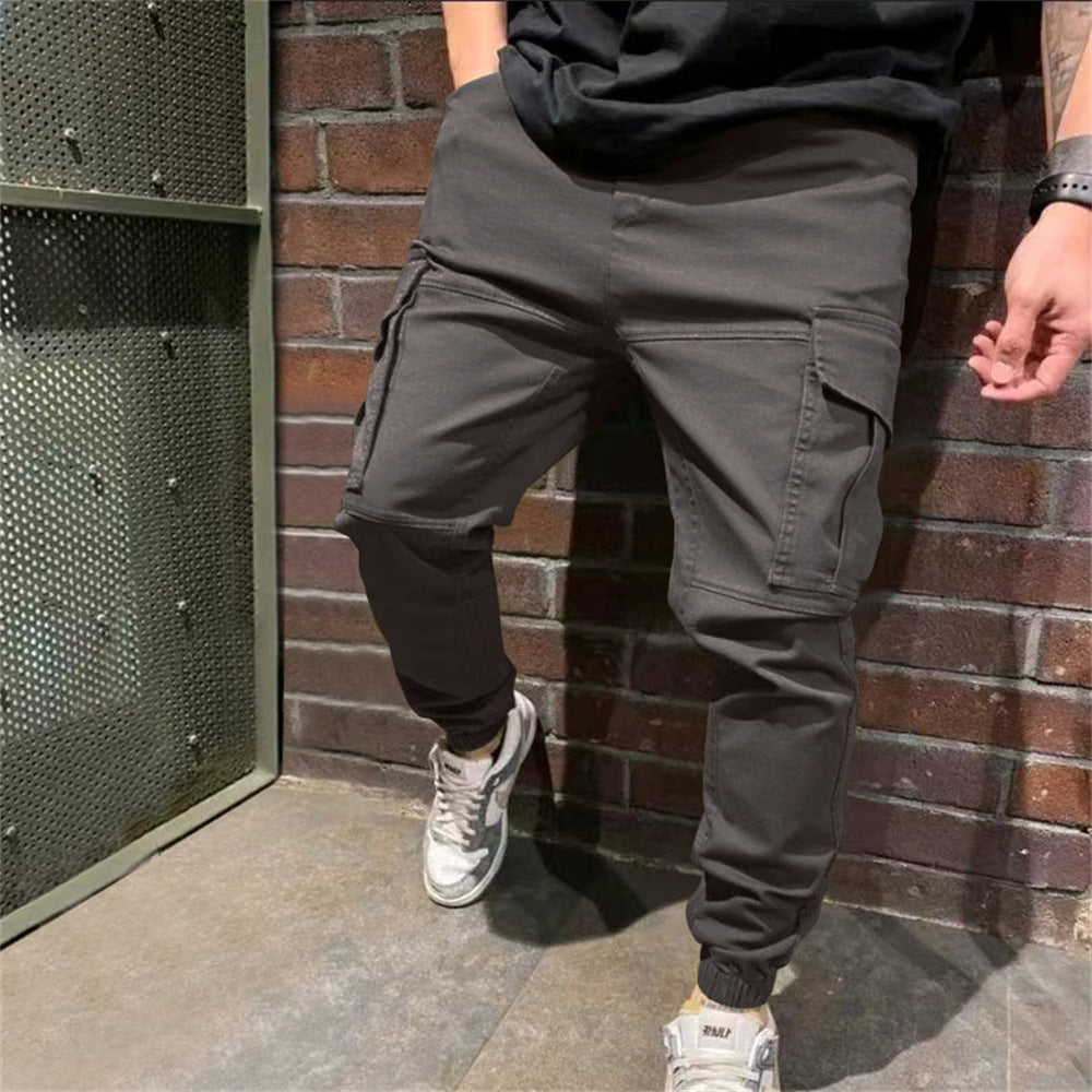 Herrsportbyxor med fickor Casual Cargobyxor