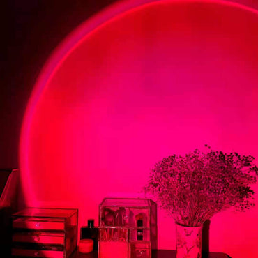 Uppladdningsbar regnbågsprojektionslampa Solnedgångslampa Projection Atmosphere Solnedgångslampa