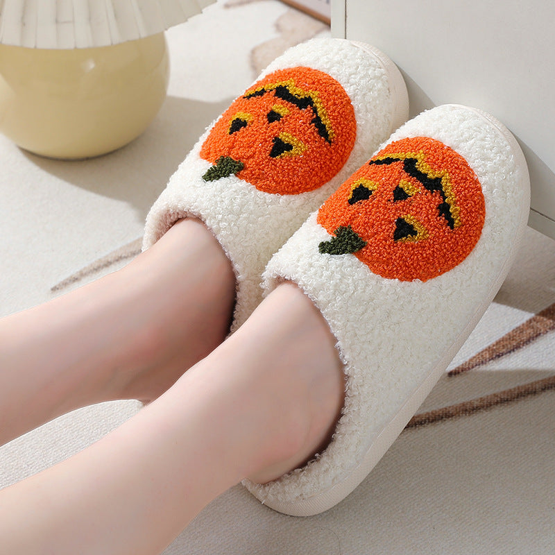 Halloween Pumpkin Slippers - Cartoon Winter Shoes - Spooky Collection