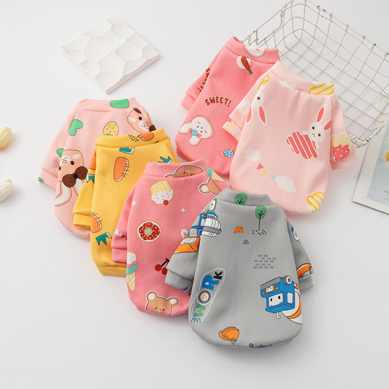 Pull à motif de chien pour vêtements pour animaux de compagnie