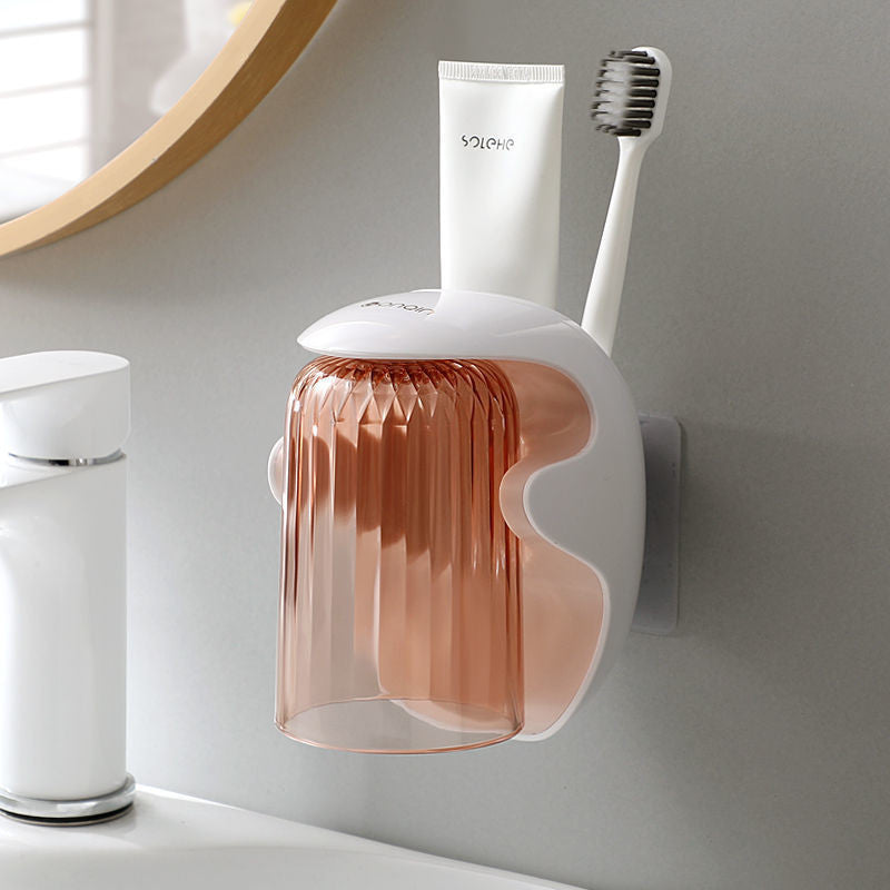 Boîte de rangement de tasse de bain de bouche magnétique simple