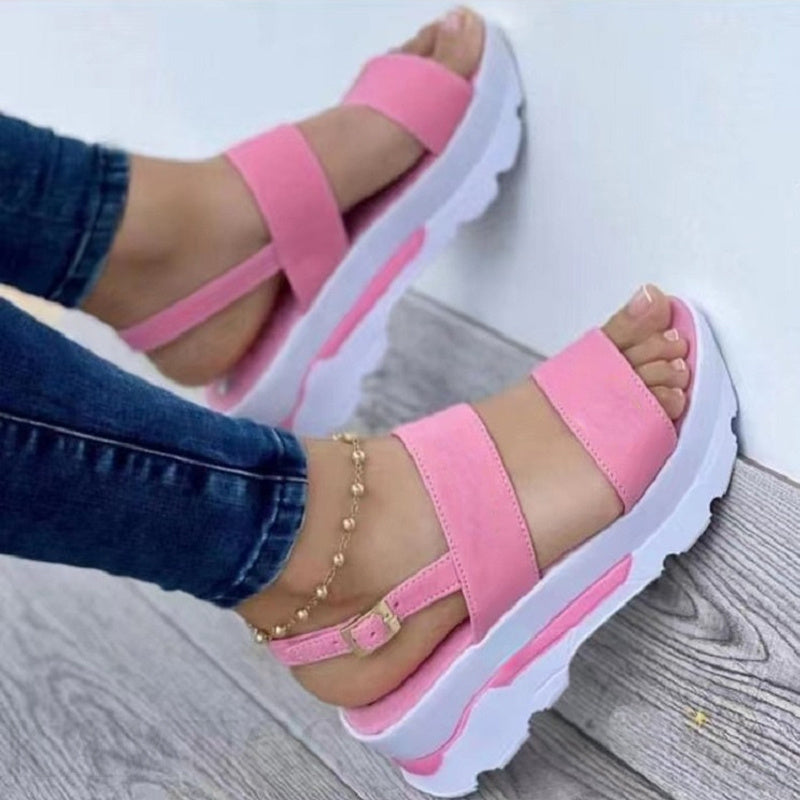 Damskor Casual Spänne Plattform Sandaler Sommarmode