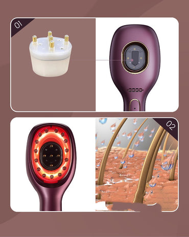 Croissance des cheveux rouges et bleus cheveux nourrissants prévention de la perte de cheveux dans le peigne de soin