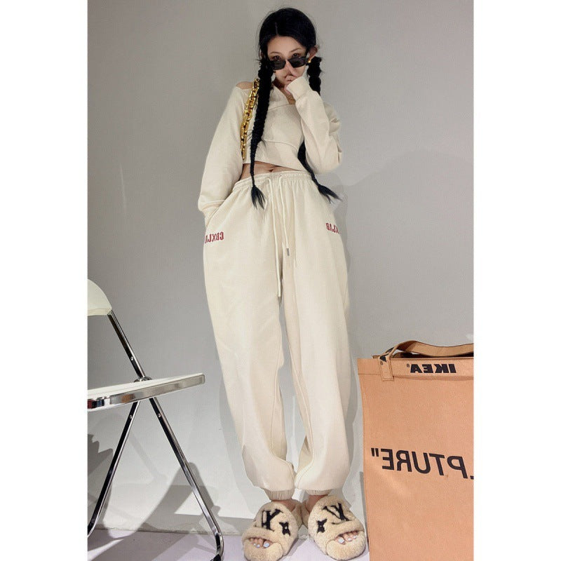 Hot Girl Apricot Jazz Pants Female Hip Hop