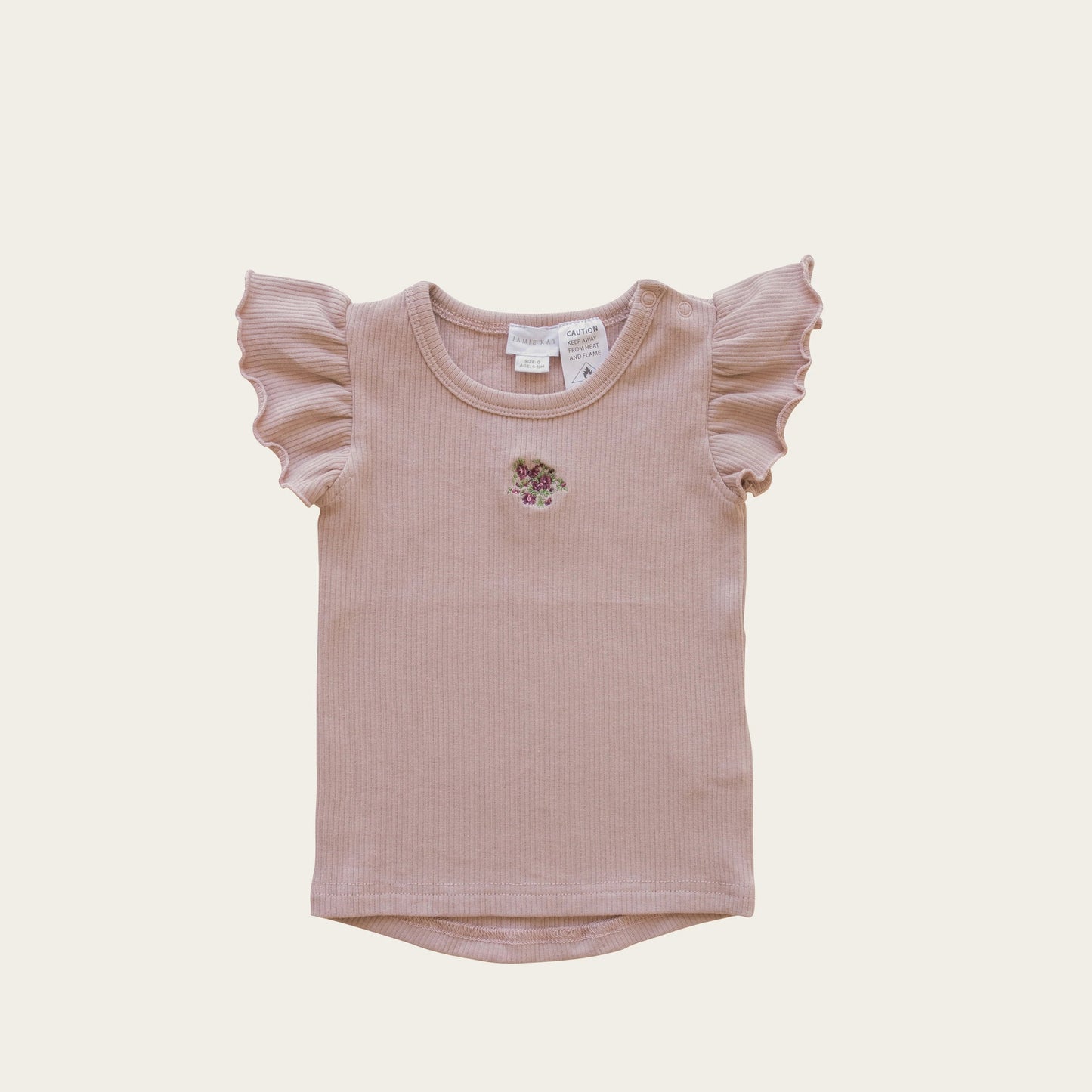 Rose Grey Broderade Stickning Baby Barnkläder