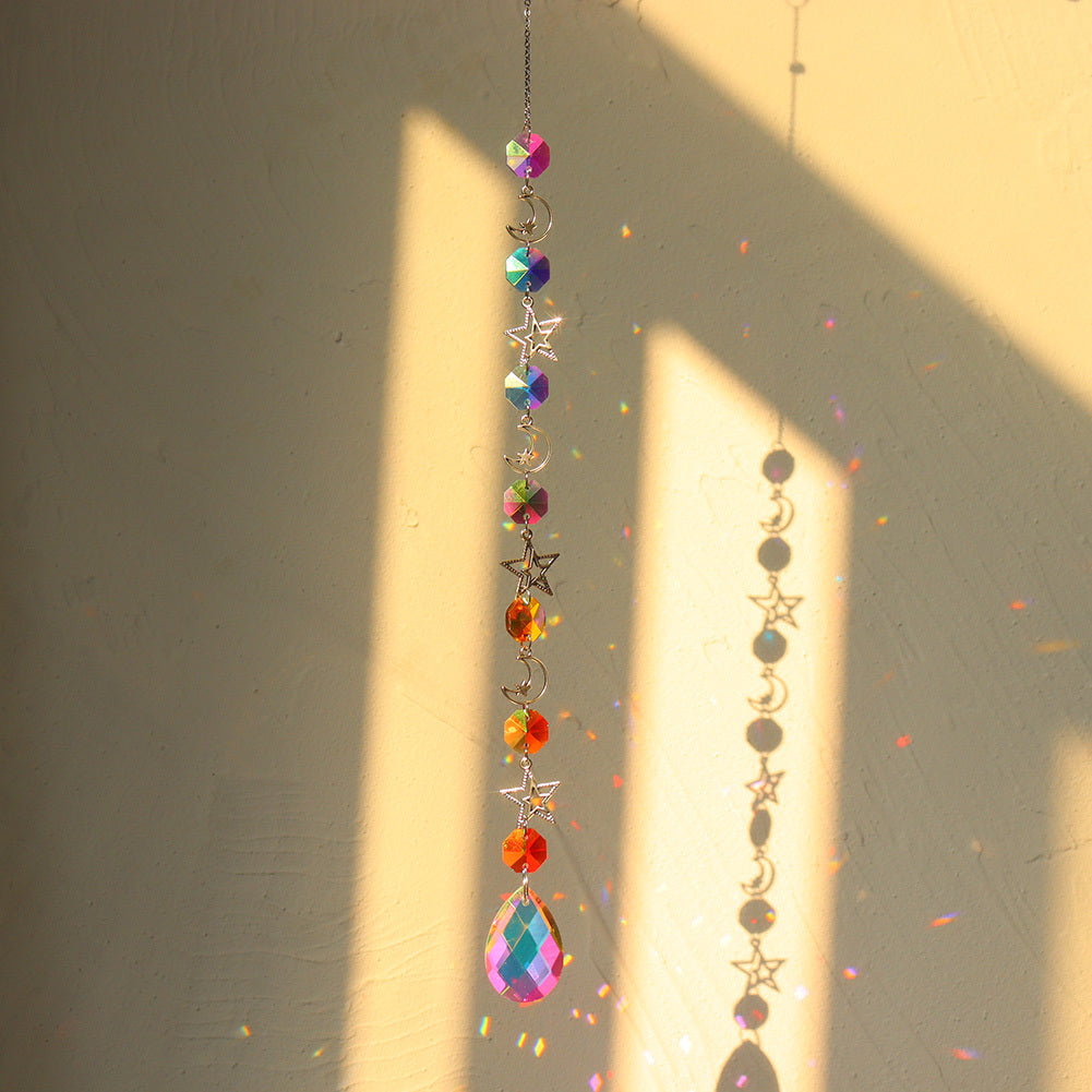 Summer Home Vacation - Suncatcher Crystal Sun and Moon Crystals Prism Rainbow