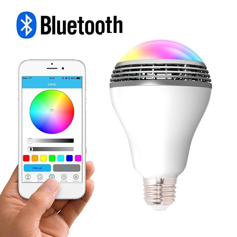 Smart Bulb E27 LED RGB Wireless Music LED Lamp Bluetooth Color Changing Bulb App Control Android iOS Smartphones