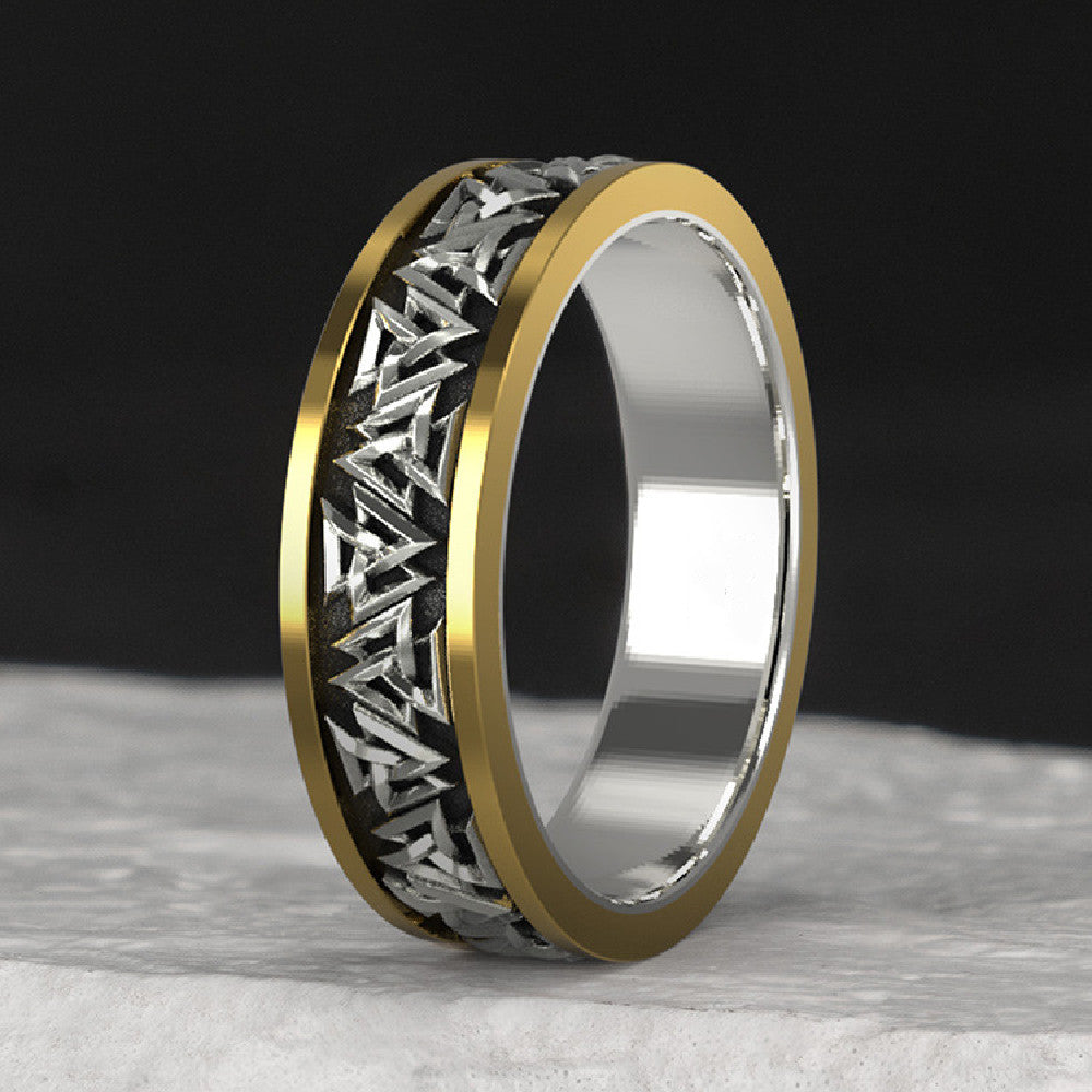 Bague en argent avec nœud Viking pour homme, ensemble en Bronze