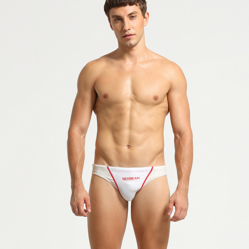 Color Matching Men Swimming Briefs