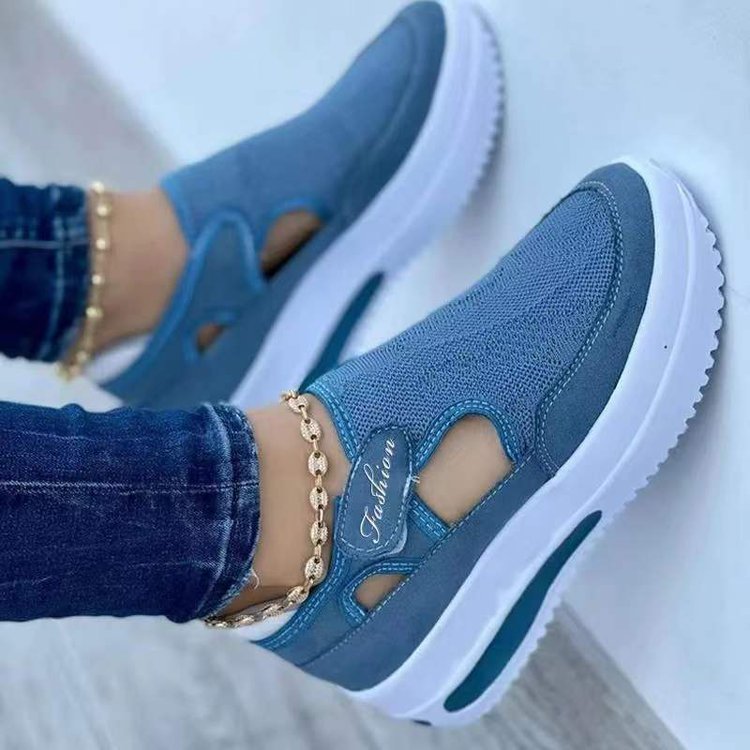 Summer Mesh Wedge Sneakers - Breathable Comfort Sport Shoes - Wellness Collection