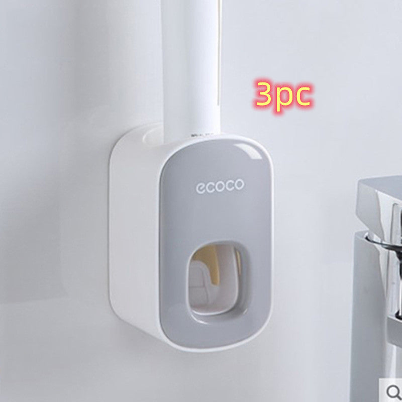 Porte-dentifrice automatique mural, ensemble d'accessoires de salle de bains, distributeur