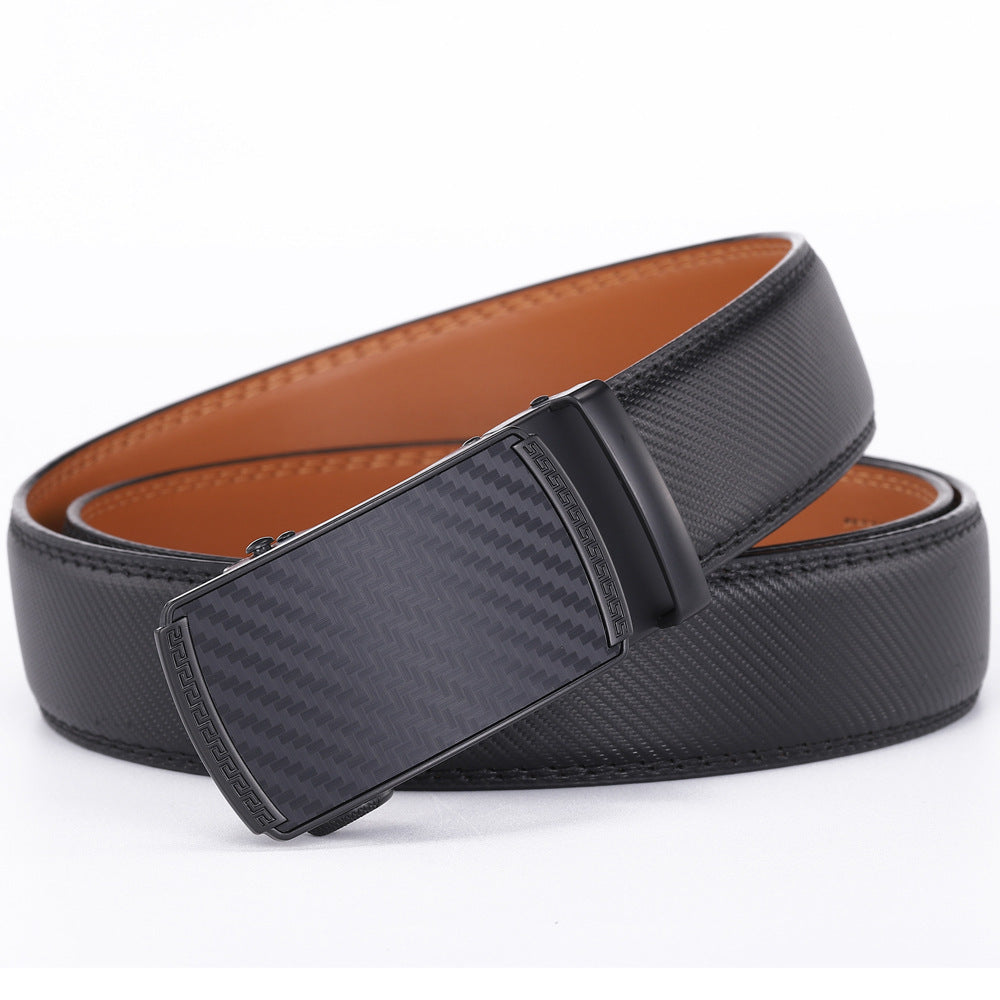 Men's Fashion Leather Belt Automatic Buckle - Effortless Style