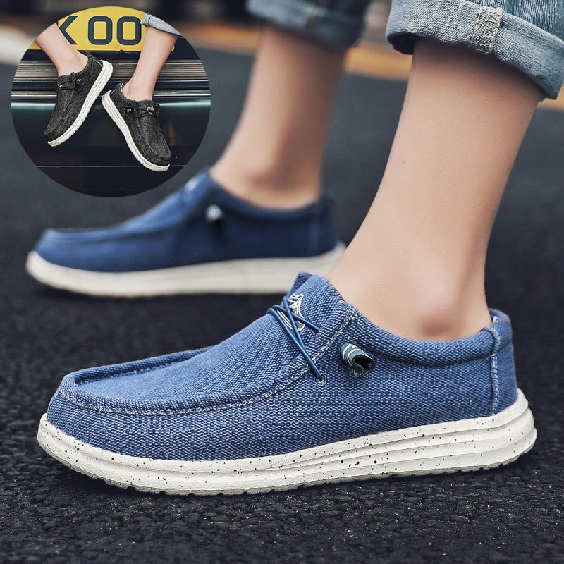 Män Loafers Mode Canvas Skor