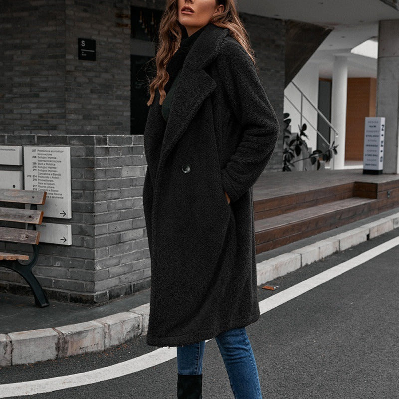 Veste coupe-vent moyenne en peluche à simple boutonnage Temperament Commuter