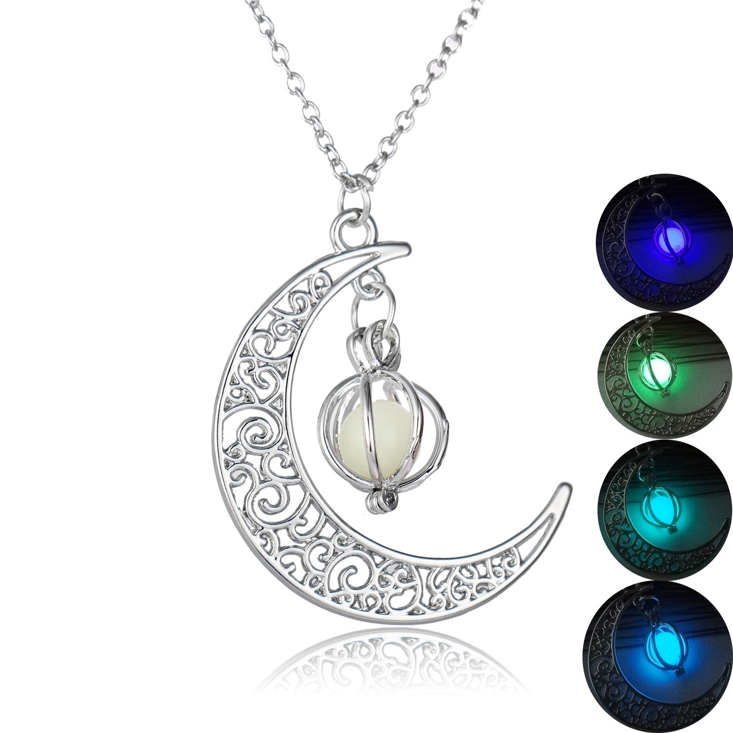 Halsband med Crescent Moon Glow