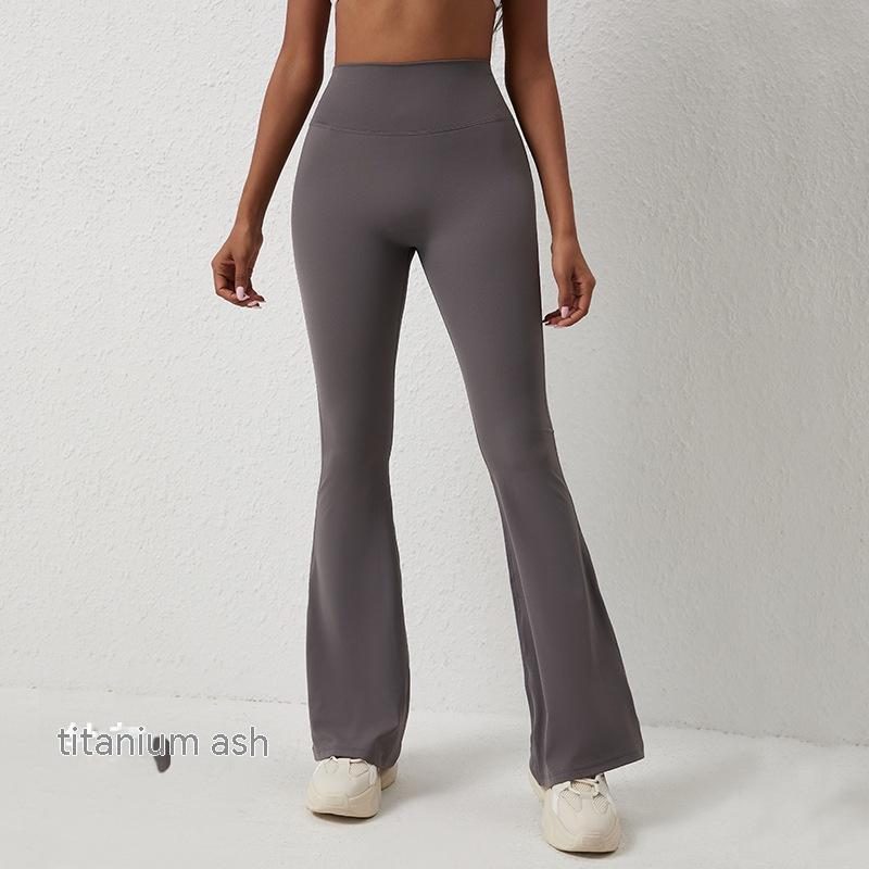 Bell-bottom byxor Dam Yoga High Waist Byxor Leggings Wide Leg Fitness Byxor