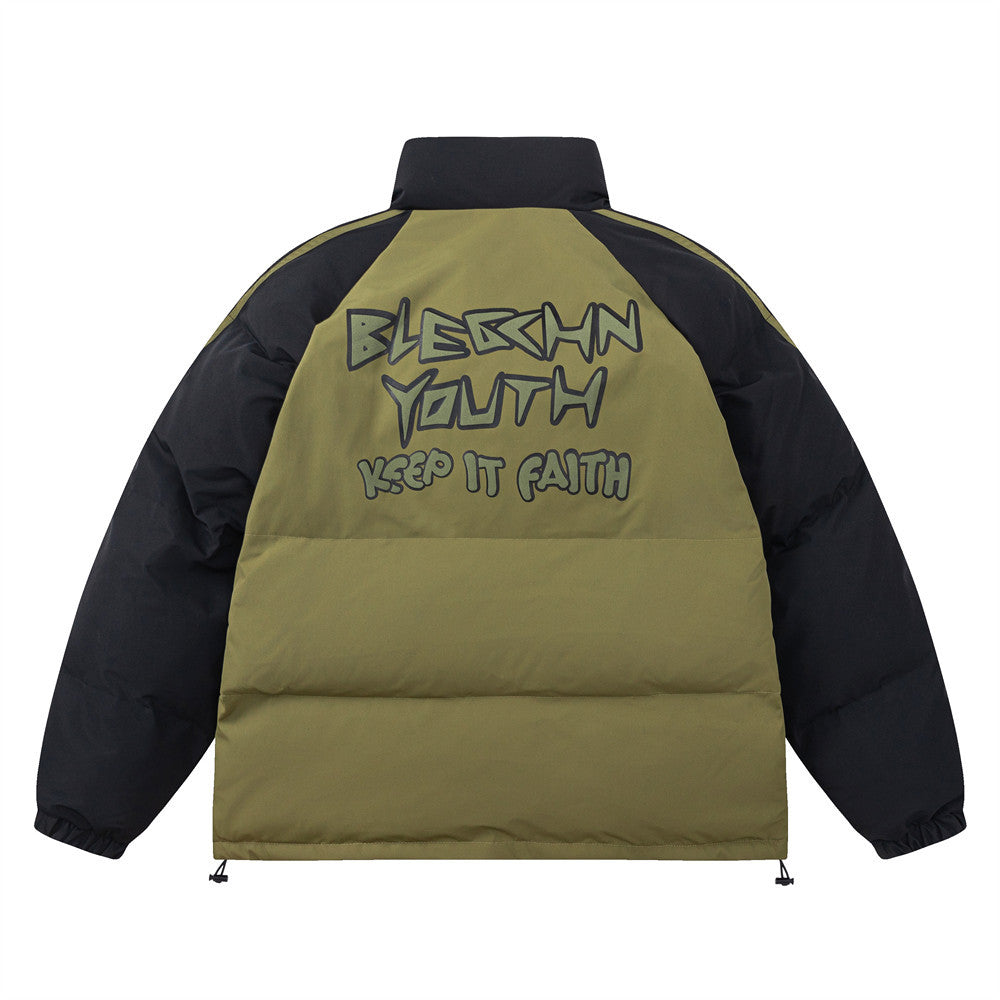 Veste matelassée en coton à col montant pour homme