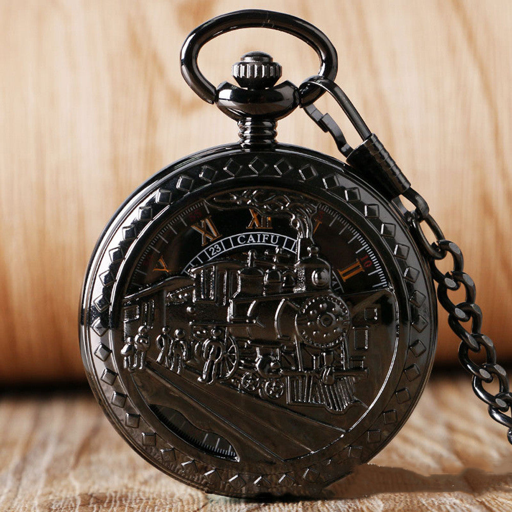 Personalized Flip Manual Manipulator Pocket Watch - Classic Modern Precision Sleek Unique Stylish Perfect Gift