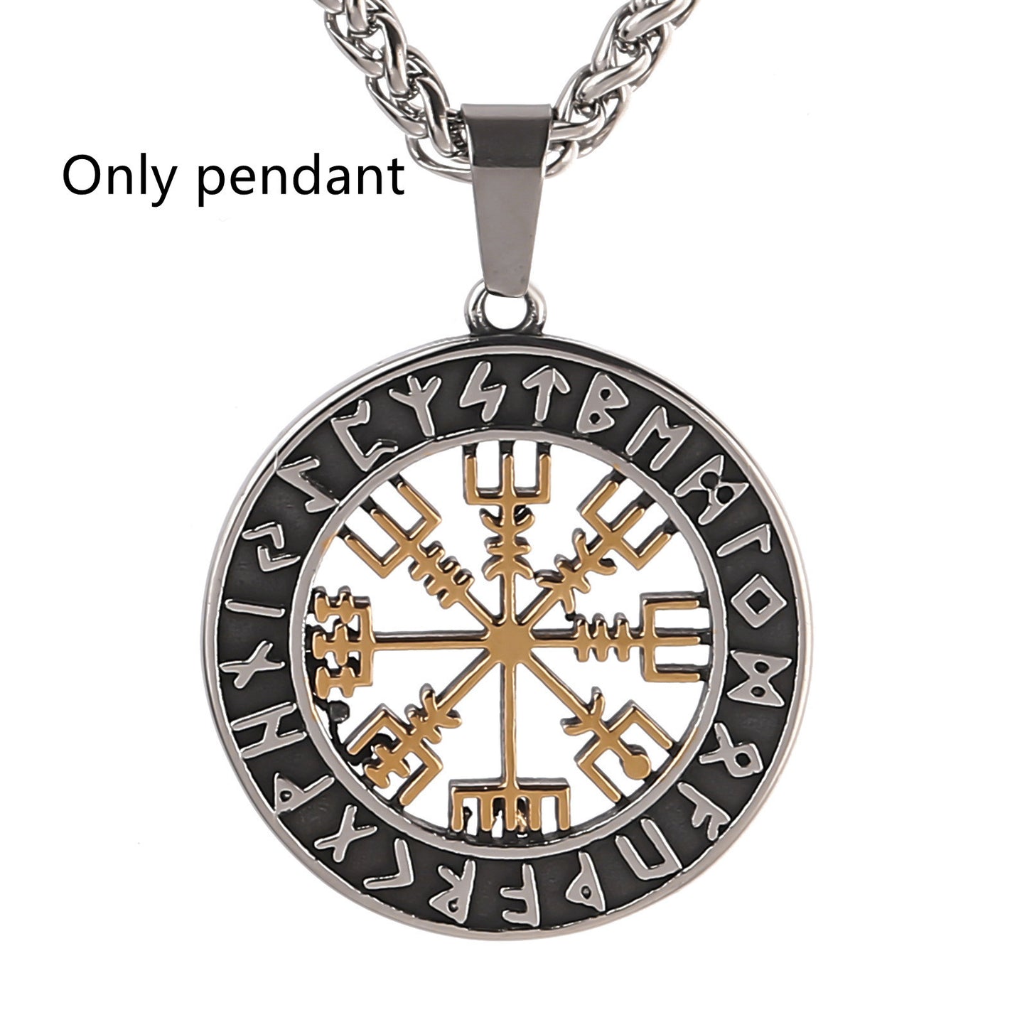 Collier pendentif Lun Rune pour hommes