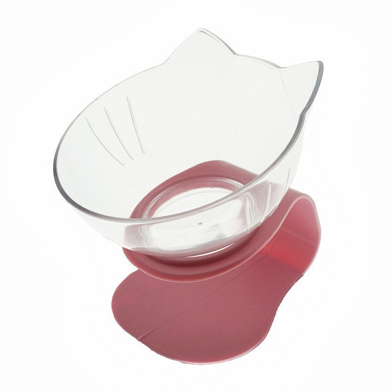 Cat Double Bowl - Elevated 15° Tilted Design for Neck Protection