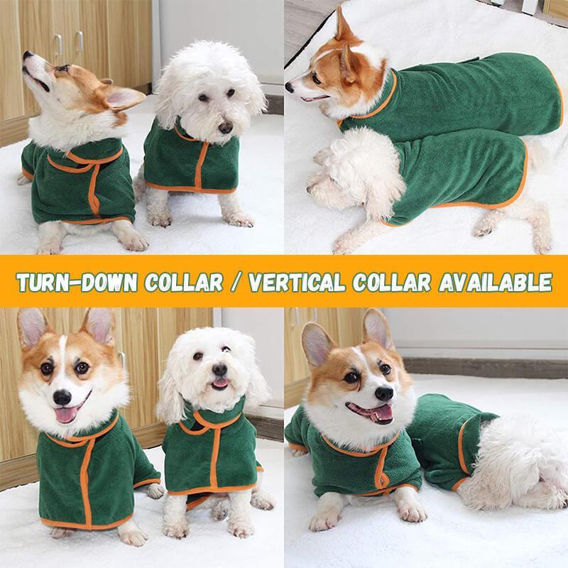 Absorbent Pet Bathrobe - Microfiber Dog Drying Coat with Adjustable Straps