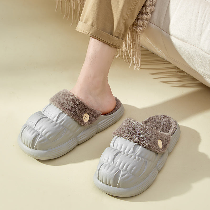 Removable Fluffy Slippers - Warm Fuzzy Shoes - Indoor Collection