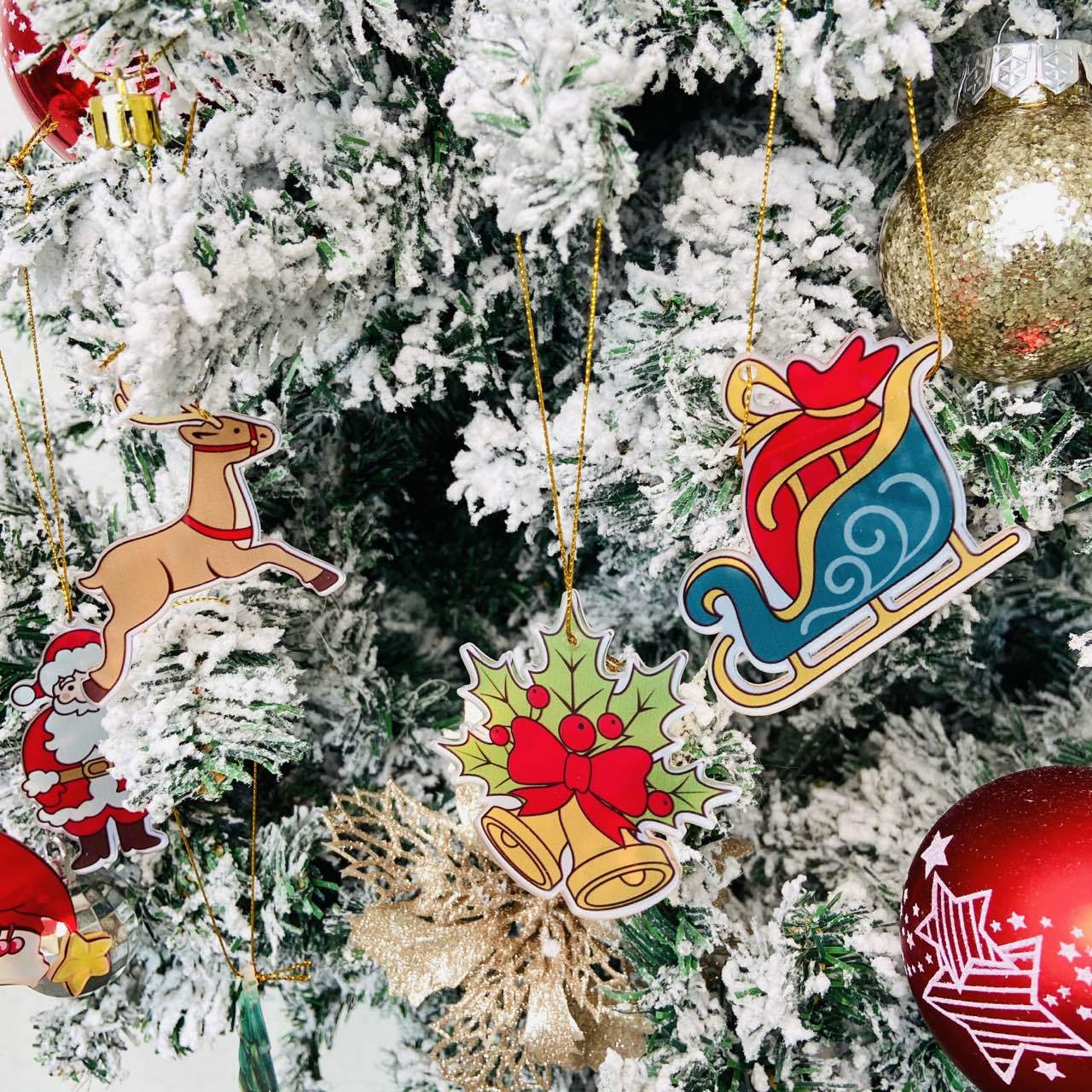 Pendentif de voiture de décoration de noël, ornement suspendu, décoration de maison, pendentif de décoration intérieure